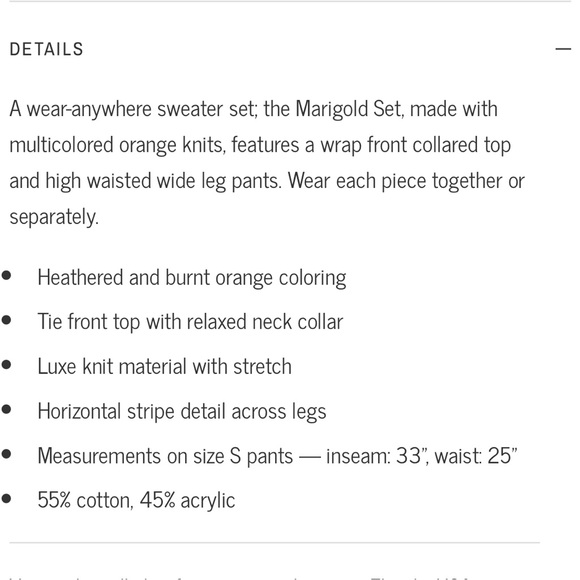 YLLW the Label Marigold Wrap Set - Orange Knit - Size M - Picture 16 of 16